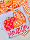 Pink Pumpkin Patch shirt or bodysuit for girls