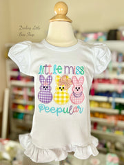 Little Miss Peepular shirt or bodysuit for girls - Easter Peep shirt