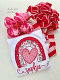 Valentine Rainbow shirt or bodysuit for girls