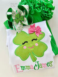 St Patrick’s Day Shamrock Hairbow