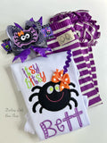Spider Bow -- Halloween Bow -- Itsy Bitsy Spider
