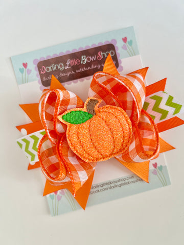 Pumpkin Bow, Pretty Little Pumpkin hairbow