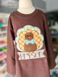 Brown Turkey Shirt for Boys - Grateful
