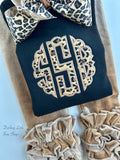 Leopard print monogram sweatshirt
