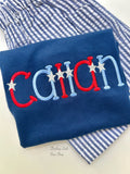 Navy Star Spangled shirt for boys
