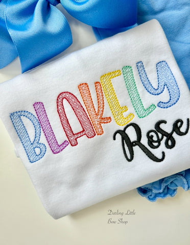 Bright Like Me monogrammed shirt for girls