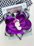 Purple and Black Girly Ghost Hairbow