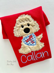 Wuff You Puppy Valentine Shirt for boys
