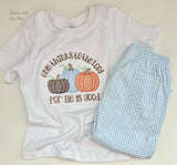 Give thanks to the Lord pumpkin shirt for boys