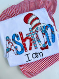 Girls School Shirt - personalized I am