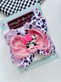 Miss Moo Cow Print Hairbow