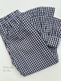 Black and White Check Ruffle Pants