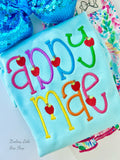 Bright Beginnings apple name shirt for girls