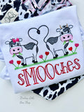 Smooches Cow shirt for girls - Miss Moo valentine top