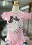 Pink Girly Ghost shirt - Darling Little Bow Shop