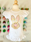 Funny Bunny Easter Shirt or Bodysuit for girls - Darling Little Bow Shop