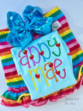 Aqua sequin 6” hairbow