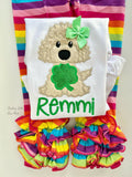St. Patrick’s Day top for girls | Lucky dog