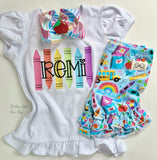 Bright Beginnings Crayon shirt for girls