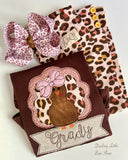 Autumn Ombre Cheetah print Button Leggings
