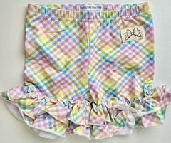 Spring Gingham Ruffle Shorties