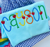 Bright Beginnings Apple Name Shirt for boys