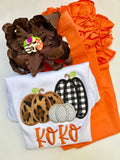A Funky Little Pumpkin Hairbow