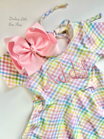 Spring Gingham Easter Dress sizes 18m to 10 - Darling Little Bow Shop