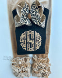 Leopard print monogram sweatshirt
