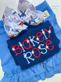 Navy Star Spangled shirt or tank for girls