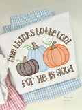 Give thanks to the Lord pumpkin shirt for boys