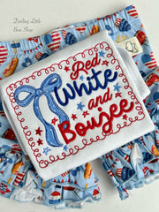 Red, White and Boujee shirt or tank for girls