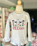 Smooches Cow shirt for girls - Miss Moo valentine top