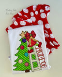 Rockin’ Around the Tree ruffle shirt for girls