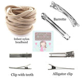 Burlap Bow - burlap look tan hairbow choose 4 inch or 5 inch bow