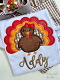 Traditional Turkey bodysuit or shirt for girls in red, orange, brown