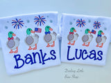Patriotic Firequacker shirt or bodysuit for boys