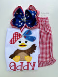 Patriotic Eagle shirt or tank for girls