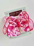 Hearts Valentine hairbow - Darling Little Bow Shop