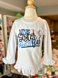 Little Sister Baseball shirt or bodysuit for girls - customize with team colors