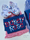 Navy Star Spangled shirt or tank for girls
