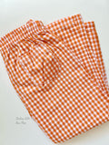 Boys Orange and White Check Pants