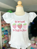 Tis So Sweet to Trust in Jesus strawberry theme top for girls
