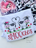 Smooches Cow shirt for girls - Miss Moo valentine top