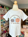 Give thanks to the Lord pumpkin shirt for boys