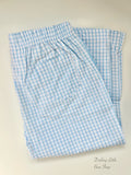 Boys Blue and White Check Pants