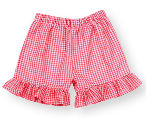 Red Gingham Ruffle Shorties