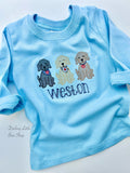 Puppy Love Valentine blue Shirt for boys