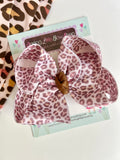 Autumn Ombre Cheetah print hairbow -- 6” or 4-5" Bow
