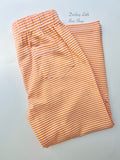 Boys Orange and White Stripe Knit Pants